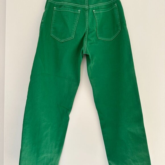 MSGM Womens Green Straight Leg Jeans Size 38 | US 28 - Picture 2 of 4